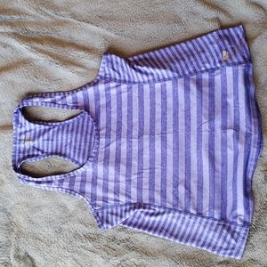 Marika Dry Wik Purple Striped Tank Top